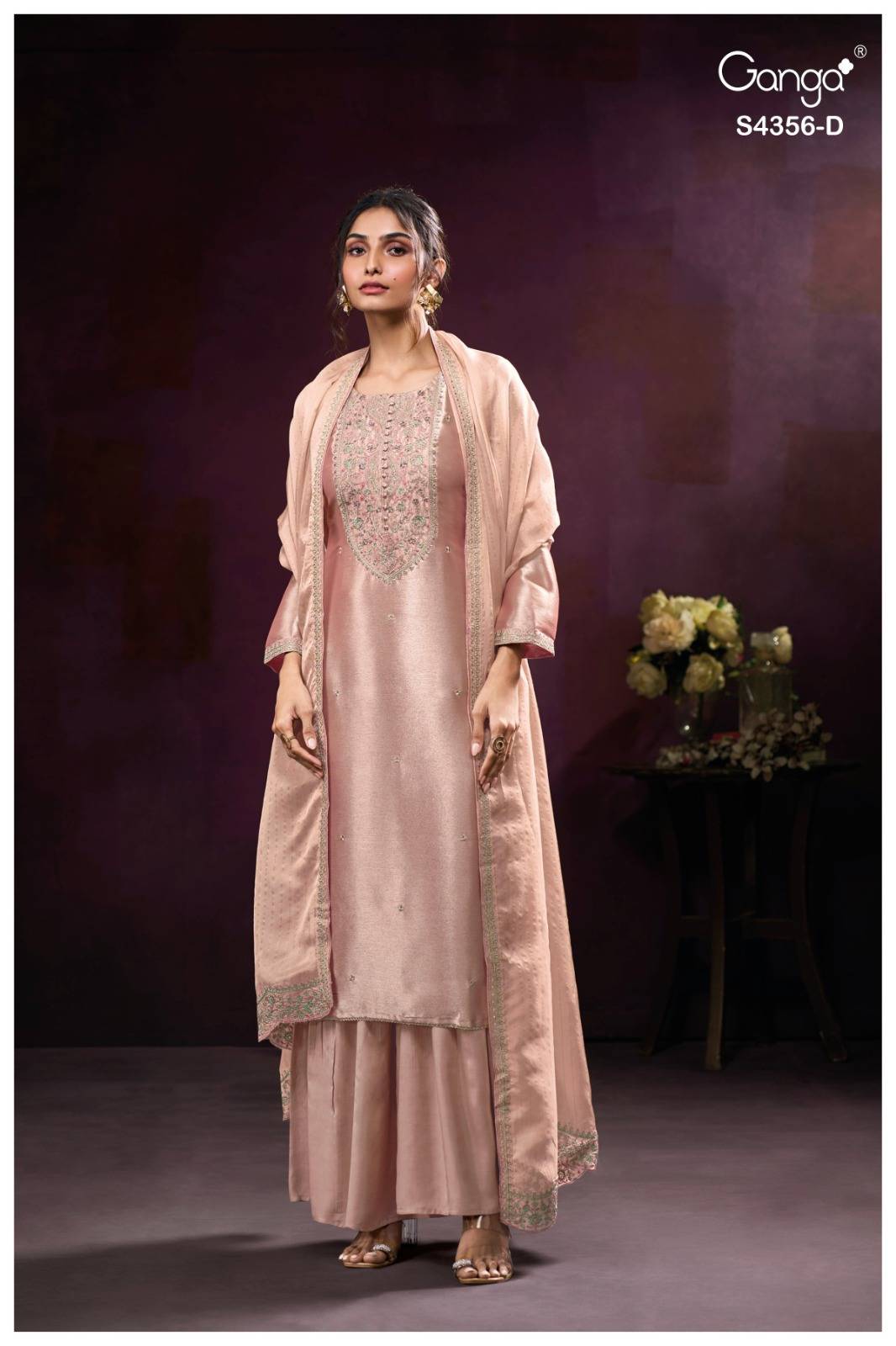 TVEYA 4356 Series By GANGA FASHION Stylish Beautiful Colourful PURE BEMBERG SILK Dresses At Wholesale Price